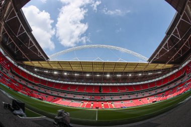 Wembley 'de, 26 Nisan 2025' te İngiltere 'nin Wembley Stadyumu' nda oynanan ve Nottingham Forest ile Manchester City arasında oynanan FA Cup yarı final maçı öncesinde genel bir görüş.
