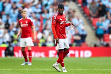 Nottingham Ormanı 'ndan Anthony Elanga Birleşik Krallık' ın Wembley Stadyumu 'nda Nottingham Forest ile Manchester City arasında oynanan yarıfinal maçı sırasında, 26 Nisan 2025