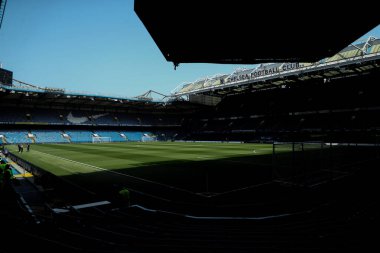 Stamford Köprüsü 'nün UEFA Kadınlar Şampiyonlar Ligi Yarı Finali öncesi genel görünümü Chelsea ile Barselona arasında Stamford Bridge, Londra, 27 Nisan 2025