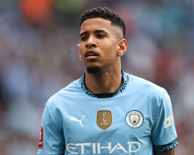 Manchester City 'den Svio, Birleşik Krallık' ın Wembley Stadyumu 'nda oynanan Nottingham Forest ile Manchester City arasında oynanan FA Cup yarı final maçı sırasında, 26 Nisan 2025