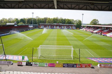 Lamex Stadyumu 'nda Stevenage-Rotherham United maçı sırasında Lamex Stevenage Stevenage Stevenage Stevenage, Birleşik Krallık' ın genel görünümü 27 Nisan 2025