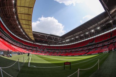 Wembley 'de, 26 Nisan 2025' te İngiltere 'nin Wembley Stadyumu' nda oynanan ve Nottingham Forest ile Manchester City arasında oynanan FA Cup yarı final maçı öncesinde genel bir görüş.