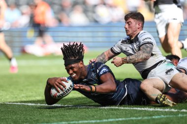 Wigan Warriors 'dan Junior Nsemba, 27 Nisan 2025' te MKM Stadyumu 'nda oynanan Betfred Süper Lig 9. Maçı' nda, Hull FC Wigan Warriors 'a karşı oynuyor.