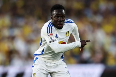 Leeds United takımından Wilfried Gnonto 28 Nisan 2025 'te Leeds Road, Leeds, Birleşik Krallık' ta Leeds United 'a karşı Bristol City maçında