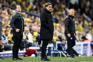 Leeds United 'ın Daniel Farke teknik direktörü 28 Nisan 2025 tarihinde Leeds United ile Bristol City arasında oynanan Sky Bet Şampiyonası maçında Elland Road, Leeds, İngiltere' de oynadı.