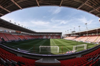 Bloomfield Yolu 'nun, Sky Bet Ligi 1' in önündeki genel görünümü Blackpool - Birmingham City maçı, Bloomfield Road, Blackpool, Birleşik Krallık, 30 Nisan 2025