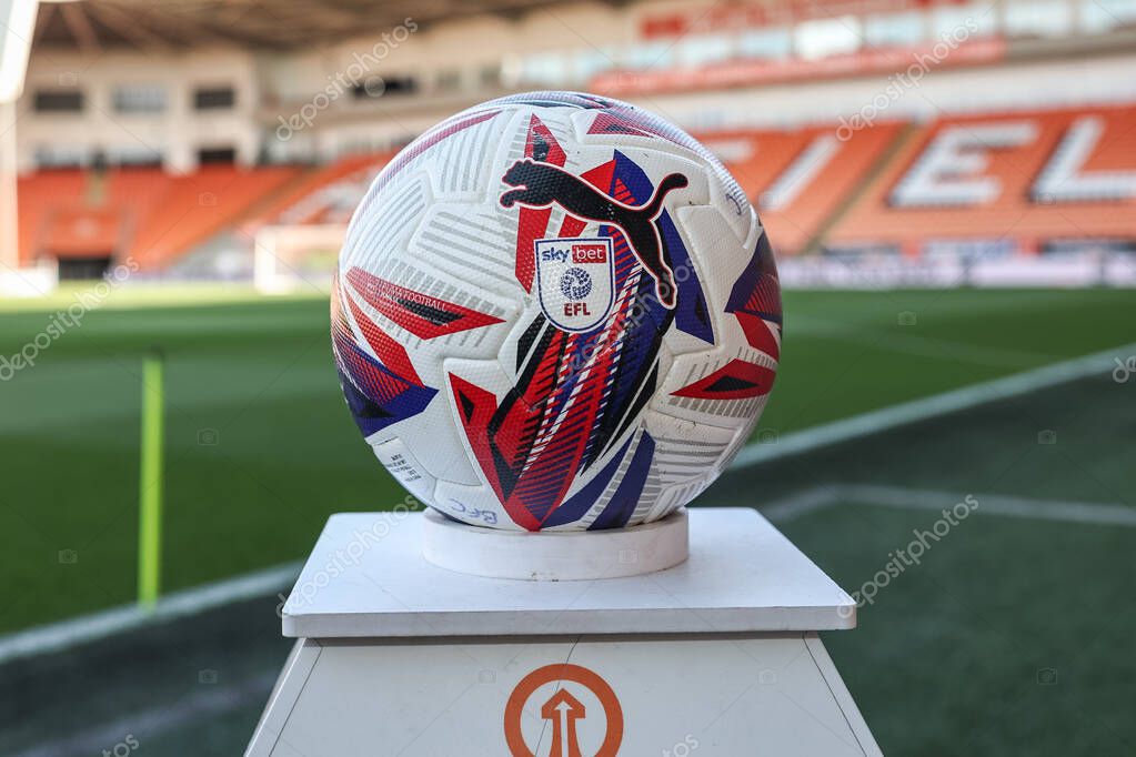Puma Sky Bet EFL match ball during the Sky Bet League 1 match Blackpool vs Birmingham City at Bloomfield Road, Blackpool, United Kingdom, 30th April 2025