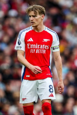 Arsenal 'den Martin Odegaard, 3 Mayıs 2025' te Birleşik Krallık 'taki Emirates Stadyumu' nda oynanan Premier League maçında Arsenal, Bournemouth 'a karşı.