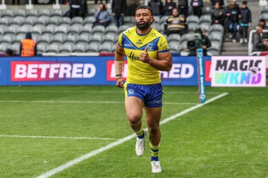 Wigan Warriors 'dan Liam Byrne Betfred Magic Weekend 2025 maçı Huddersfield Giants' a karşı Hull FC St. James 's Park, Newcastle, İngiltere, 4 Mayıs 2025