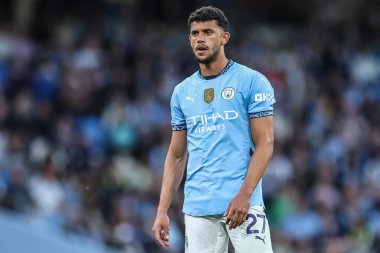 Manchester City 'den Matheus Nunes Premier League maçında Manchester City ile Wolverhampton Wanderers arasında Etihad Stadyumu, Manchester, 2 Mayıs 2025