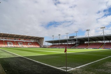 Bloomfield Road 'un içinde, Blackpool' un evi, Blackpool 'un karşısındaki Blackpool-Bristol Rover maçı, Bloomfield Road, Blackpool, 3 Mayıs 2025