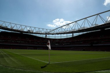 3 Mayıs 2025 'te Birleşik Krallık, Londra' daki Emirates Stadyumu 'nda oynanan Premier League karşılaşması öncesinde Emirates Stadyumu' nun genel bir görüntüsü.