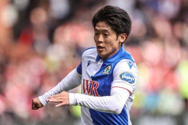 Blackburn Rovers takımından Yuki Ohashi 3 Mayıs 2025 'te Bramall Lane, Sheffield, İngiltere' de Sheffield United ve Blackburn Rovers maçında karşılaşacak.