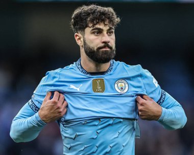 Manchester City 'den Joko Gvardiol Premier Lig karşılaşmasında Manchester City ile Wolverhampton Wanderers arasında Etihad Stadyumu, Manchester, 2 Mayıs 2025
