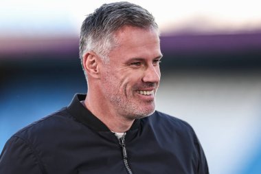 Jamie Carragher Premier Lig maçı sırasında Manchester City ile Wolverhampton Wanderers arasında Etihad Stadyumu, Manchester, İngiltere, 2 Mayıs 2025
