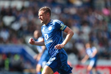 Leicester City 'den Jamie Vardy Premier League maçı sırasında Leicester City, Southampton' a karşı King Power Stadyumu, Leicester, İngiltere, 3 Mayıs 2025