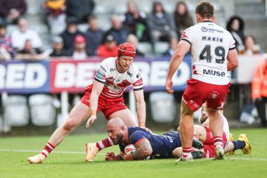 Hull KR 'dan Sam Luckley, Betfred Magic Weekend 2025 maçında Hull KR, Salford Red Devils' e karşı St. James 's Park, Newcastle, İngiltere' de 3 Mayıs 202