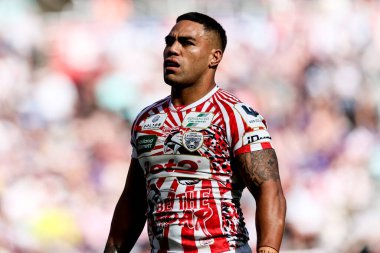Leagh Leoparları 'ndan Joe Ofahengaue Betfred Magic Weekend 2025 maçında Leigh Leopards, Catalans Dragons' a karşı St. James 's Park, Newcastle, İngiltere, 3 Mayıs 2025
