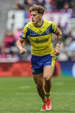 Warrington Kurtları 'ndan Arron Lindop Betfred Sihirli Haftasonu 2025 maçı Wigan Savaşçılarına karşı Warrington Kurtları St. James' s Park, Newcastle, İngiltere, 4 Mayıs 2025