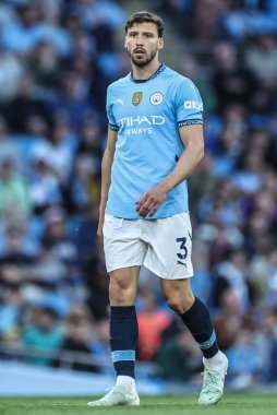 Manchester City 'den Rben Dias Premier League maçı sırasında Manchester City ile Wolverhampton Wanderers arasında Etihad Stadyumu, Manchester, Birleşik Krallık, 2 Mayıs 2025