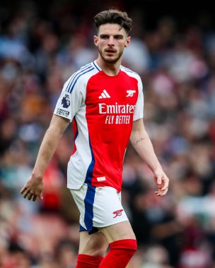 Arsenal 'den Declan Rice, 3 Mayıs 2025' te Birleşik Krallık 'taki Emirates Stadyumu' nda oynanan Premier League maçında Arsenal ve Bournemouth karşı karşıya geldi.