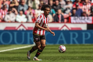 Sheffield United takımından Andre Brooks, 3 Mayıs 2025 'te Bramall Lane, Sheffield, İngiltere' de oynanan Sheffield United - Blackburn Rovers maçında sahaya çıktı.