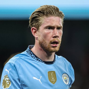 Premier Lig karşılaşmasında Manchester City ile Wolverhampton Wanderers maçında Kevin De Bruyne, Etihad Stadyumu, Manchester, Birleşik Krallık, 2 Mayıs 2025