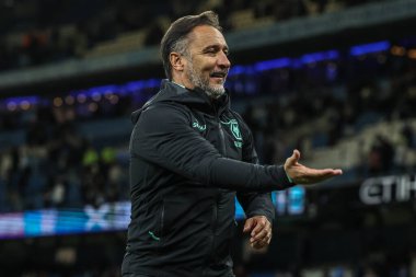 Vitor Pereira Premier League maçından sonra Wolverhampton Wanderers 'ın baş antrenörü Manchester City ile Wolverhampton Wanderers maçında, Etihad Stadyumu, Manchester, İngiltere, 2 Mayıs 2025