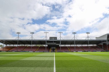 Bloomfield Road 'un içinde, Blackpool' un evi, Blackpool 'un karşısındaki Blackpool-Bristol Rover maçı, Bloomfield Road, Blackpool, 3 Mayıs 2025