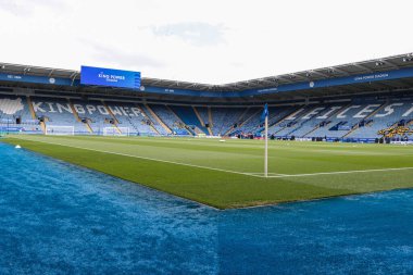 King Power Stadyumu, İngiltere 'nin Leicester şehrinde oynanan Premier League maçı öncesinde Leicester City ile Southampton maçının genel görüntüsü.