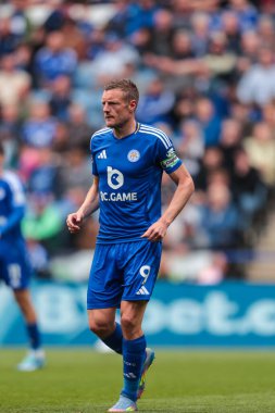 Leicester City 'den Jamie Vardy Premier League maçı sırasında Leicester City, Southampton' a karşı King Power Stadyumu, Leicester, İngiltere, 3 Mayıs 2025