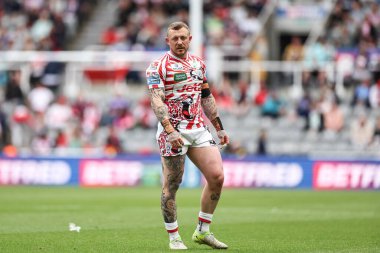 Leigh Leoparları 'ndan Josh Charley Betfred Magic Weekend 2025 maçında Leigh Leopards, Catalans Dragons' a karşı St. James 's Park, Newcastle, İngiltere, 3 Mayıs 2025