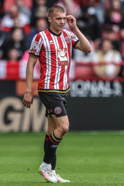 Sheffield United takımından Alfie Gilchrist 3 Mayıs 2025 'te Bramall Lane, Sheffield, İngiltere' de Sheffield United ve Blackburn Rovers maçında karşılaşacak.