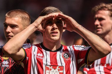 Sheffield United takımından Sydie Peck 3 Mayıs 2025 'te Bramall Lane, Sheffield, İngiltere' de Sheffield United ve Blackburn Rovers maçında karşılaşacak.