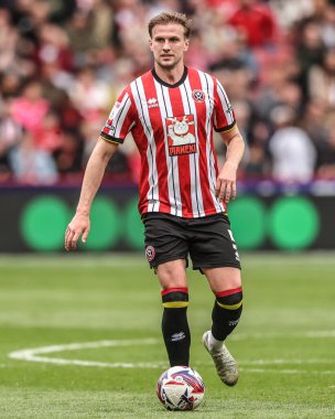 Sheffield United 'tan Rob Holding 3 Mayıs 2025' te Bramall Lane, Sheffield, İngiltere 'de Sheffield United ve Blackburn Rovers maçında