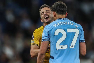 Manchester City 'den Pablo Sarabia ve Manchester City' den Matheus Nunes Premier League maçından sonra Etihad Stadyumu 'nda Wolverhampton Wanderers' a karşı oynadılar.