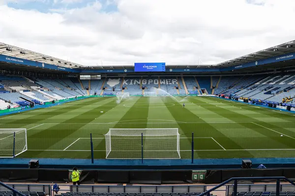 King Power Stadyumu, İngiltere 'nin Leicester şehrinde oynanan Premier League maçı öncesinde Leicester City ile Southampton maçının genel görüntüsü.