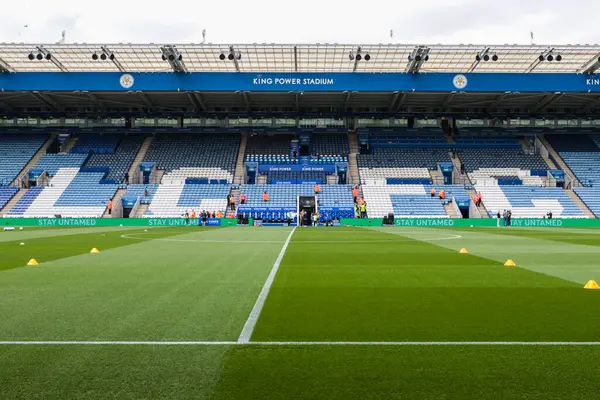 King Power Stadyumu, İngiltere 'nin Leicester şehrinde oynanan Premier League maçı öncesinde Leicester City ile Southampton maçının genel görüntüsü.