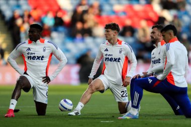 Nottingham Ormanı 'ndan Ryan Yates Premier Lig maçı öncesinde İngiltere' nin başkenti Londra 'daki Selhurst Park' ta oynanan Crystal Palace-Nottingham Forest maçında ısınma turunda.