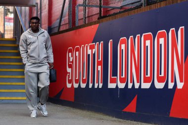 Nottingham Ormanı 'ndan Taiwo Awoniyi, 5 Mayıs 2025' te İngiltere 'nin Londra kenti Selhurst Park' ta oynanan Premier League maçı öncesinde Nottingham Ormanı 'na karşı Crystal Palace maçına geldi.