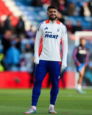 Maç öncesi ısınma sırasında Nottingham Ormanı 'ndan Morato Premier Lig maçı öncesinde Nottingham Ormanı' na karşı Selhurst Park, Londra, 5 Mayıs 2025