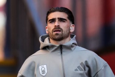 Nottingham Ormanı 'ndan Jota Silva, 5 Mayıs 2025' te İngiltere 'de Selhurst Park, Londra' da oynanan Premier League maçı öncesinde Kristal Saray 'a karşı Nottingham Ormanı' na geldi.