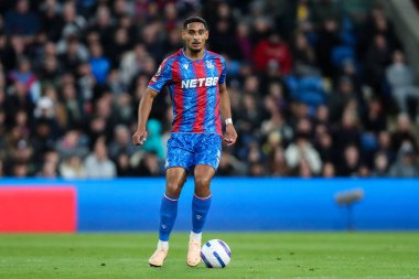 Crystal Palace 'dan Maxence Lacroix, Premier League maçı sırasında İngiltere' nin Selhurst Park kentinde oynanan Crystal Palace - Nottingham Forest maçında görev başında.