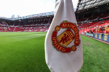 UEFA Avrupa Ligi yarı final karşılaşması öncesinde Old Trafford, Manchester, İngiltere 'de Manchester United ile Athletic Bilbao karşılaşmasının genel görünümü, 8 Mayıs 2025