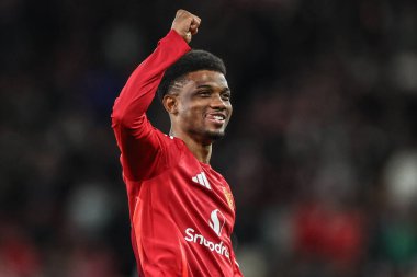 Manchester United ile Manchester United arasında oynanan UEFA Avrupa Ligi yarı final karşılaşmasında Amad Diallo ile Manchester United, Old Trafford, Manchester, İngiltere, 8 Mayıs 2025