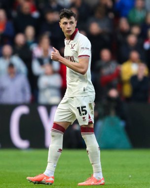 Sheffield United takımından Anel Ahmedhodi 8 Mayıs 2025 tarihinde Bristol City, Bristol, İngiltere 'de Sheffield United' a karşı oynanan yarı final maçında