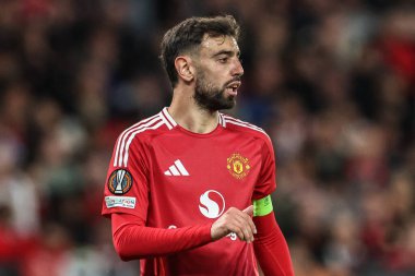 Manchester United ile Manchester United arasında oynanan UEFA Avrupa Ligi yarı final karşılaşmasında Bruno Fernandes, Manchester United ile Old Trafford, Manchester, Birleşik Krallık 'ta karşı karşıya geldi.