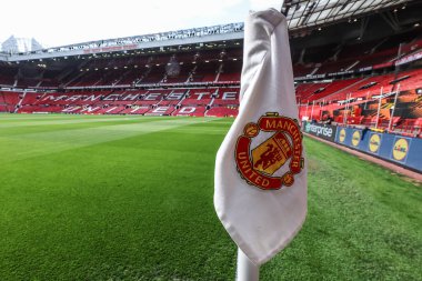 UEFA Avrupa Ligi yarı final karşılaşması öncesinde Old Trafford, Manchester, İngiltere 'de Manchester United ile Athletic Bilbao karşılaşmasının genel görünümü, 8 Mayıs 2025