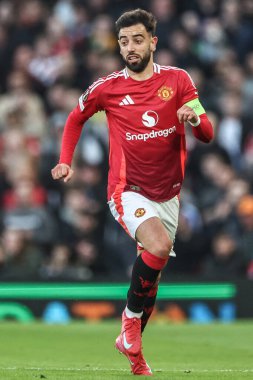 Manchester United ile Manchester United arasında oynanan UEFA Avrupa Ligi yarı final karşılaşmasında Bruno Fernandes, Manchester United ile Old Trafford, Manchester, Birleşik Krallık 'ta karşı karşıya geldi.