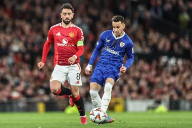 Athletic Bilbao takımından Alex Berenguer, UEFA Avrupa Ligi yarı final maçı sırasında Old Trafford, Manchester, İngiltere 'de oynanan Manchester United - Athletic Bilbao maçında orta saha oyuncusu.